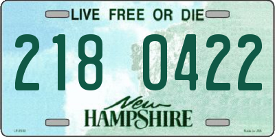NH license plate 2180422