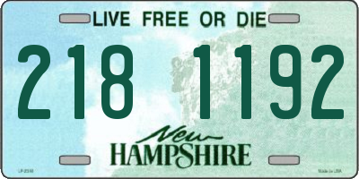 NH license plate 2181192