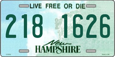 NH license plate 2181626