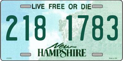 NH license plate 2181783