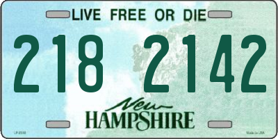 NH license plate 2182142