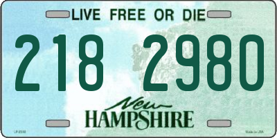 NH license plate 2182980