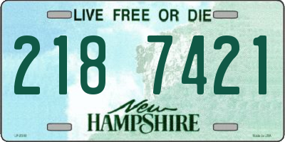 NH license plate 2187421