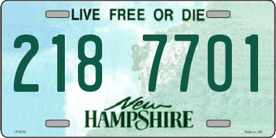 NH license plate 2187701
