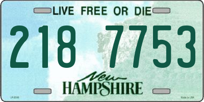 NH license plate 2187753