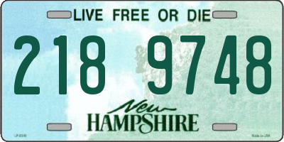 NH license plate 2189748