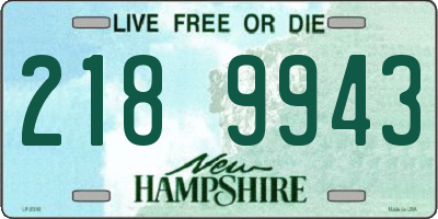 NH license plate 2189943