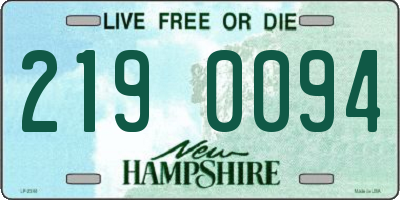 NH license plate 2190094
