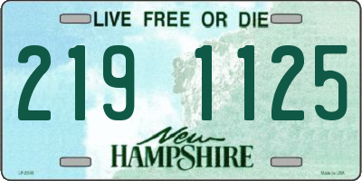 NH license plate 2191125