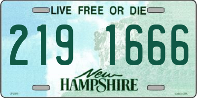 NH license plate 2191666