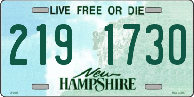 NH license plate 2191730