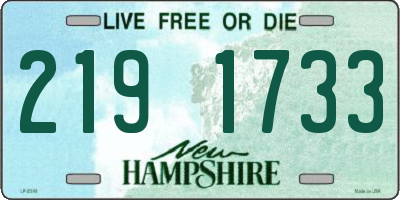 NH license plate 2191733