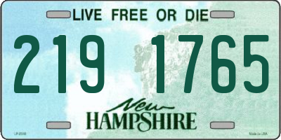 NH license plate 2191765