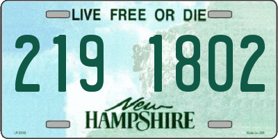 NH license plate 2191802