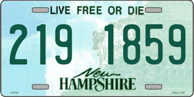 NH license plate 2191859