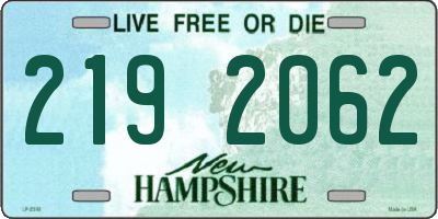 NH license plate 2192062