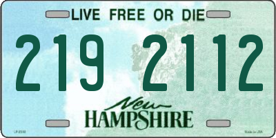 NH license plate 2192112