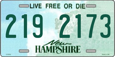 NH license plate 2192173
