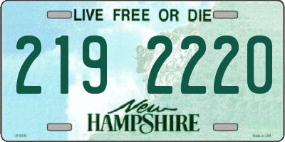 NH license plate 2192220