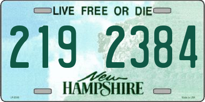 NH license plate 2192384