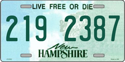 NH license plate 2192387
