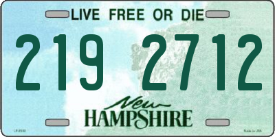 NH license plate 2192712