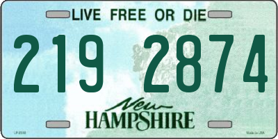 NH license plate 2192874