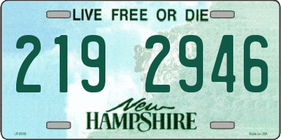 NH license plate 2192946