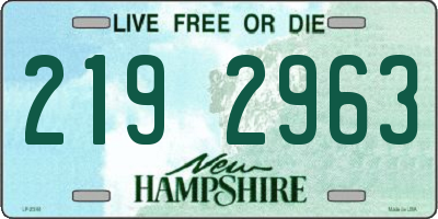 NH license plate 2192963