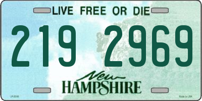 NH license plate 2192969