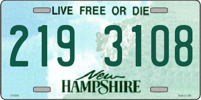 NH license plate 2193108