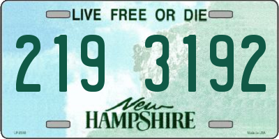 NH license plate 2193192