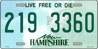 NH license plate 2193360
