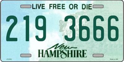 NH license plate 2193666