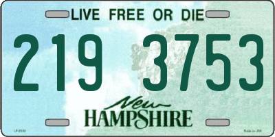 NH license plate 2193753