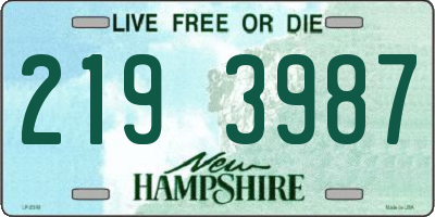 NH license plate 2193987