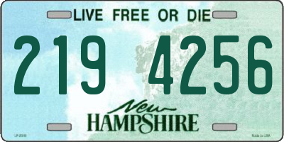NH license plate 2194256