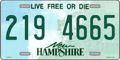 NH license plate 2194665