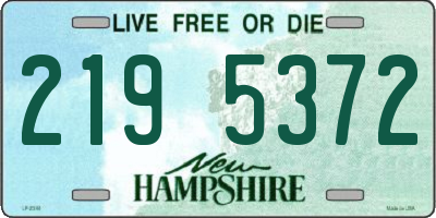 NH license plate 2195372