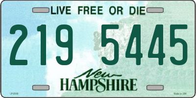 NH license plate 2195445