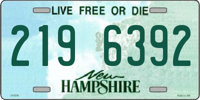 NH license plate 2196392