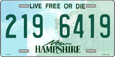 NH license plate 2196419