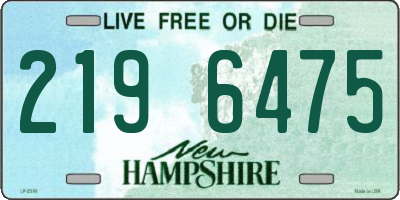 NH license plate 2196475