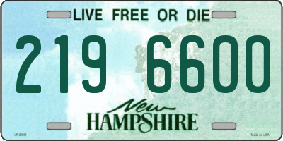 NH license plate 2196600