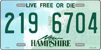 NH license plate 2196704