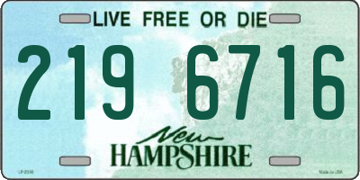 NH license plate 2196716