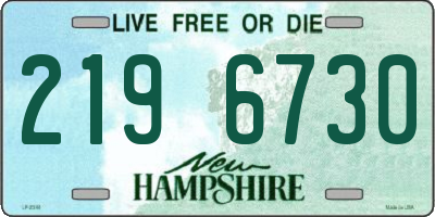 NH license plate 2196730