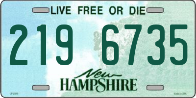 NH license plate 2196735