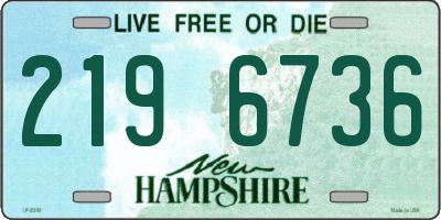 NH license plate 2196736