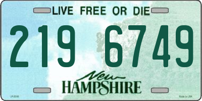 NH license plate 2196749